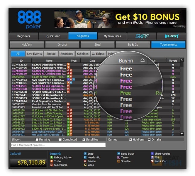 888 online poker