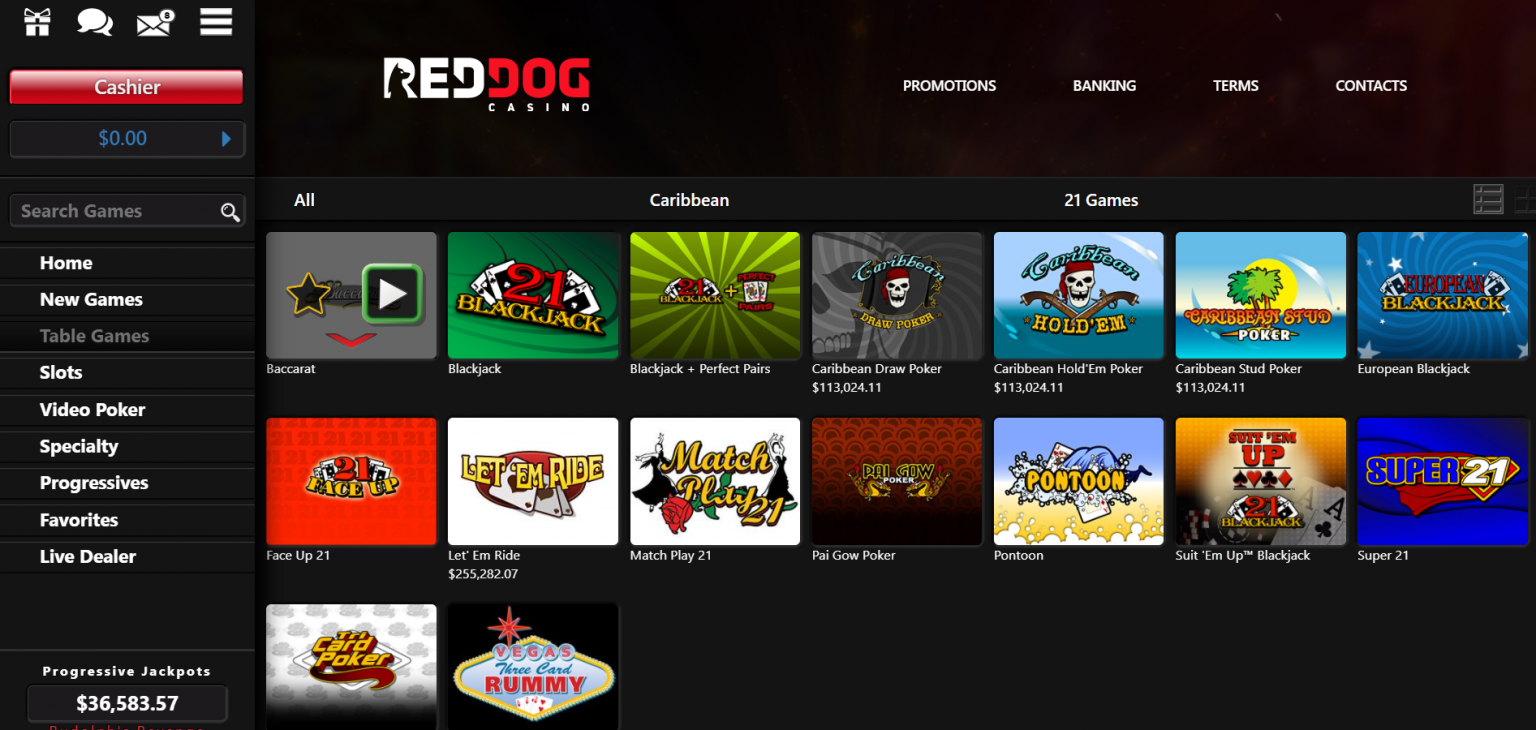 red dog online casino review